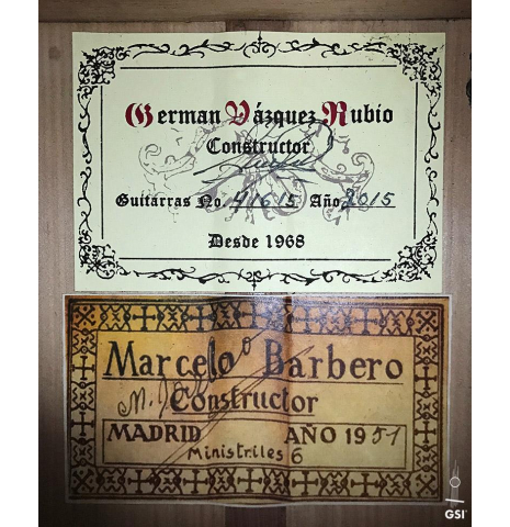 2015 German Vazquez Rubio "1951 Barbero, ex Sabicas" SP/CY