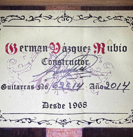 2014 German Vazquez Rubio "Francisco Barba" SP/IN