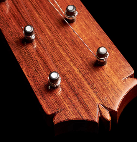 Traditional pegs of a 2002 David Schramm &quot;1951 Barbero, ex Sabicas&quot; flamenco guitar made of spruce and cypress