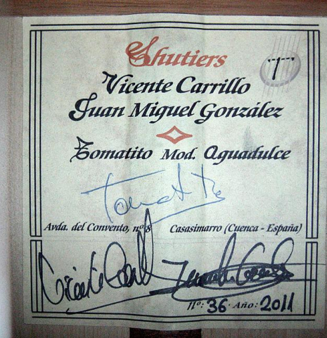 2011 Tomatito "Aguadulce" SP/CY