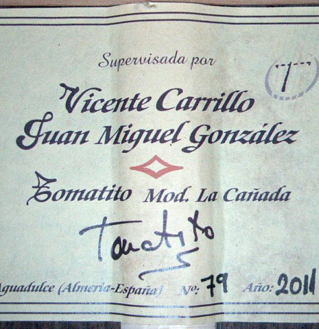 2011 Tomatito "La Canada" SP/IN