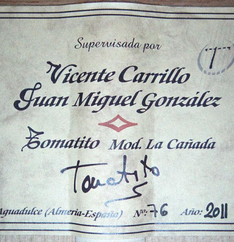 2011 Tomatito "La Canada" SP/CY