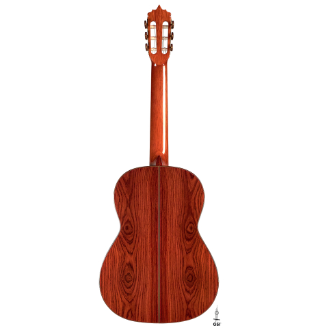 The back of a 2010 Tomatito "La Chanca" (AFP) flamenco guitar made of spruce and cocobolo