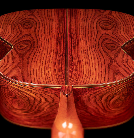 The back of a 2010 Tomatito "La Chanca" (AFP) flamenco guitar made of spruce and cocobolo