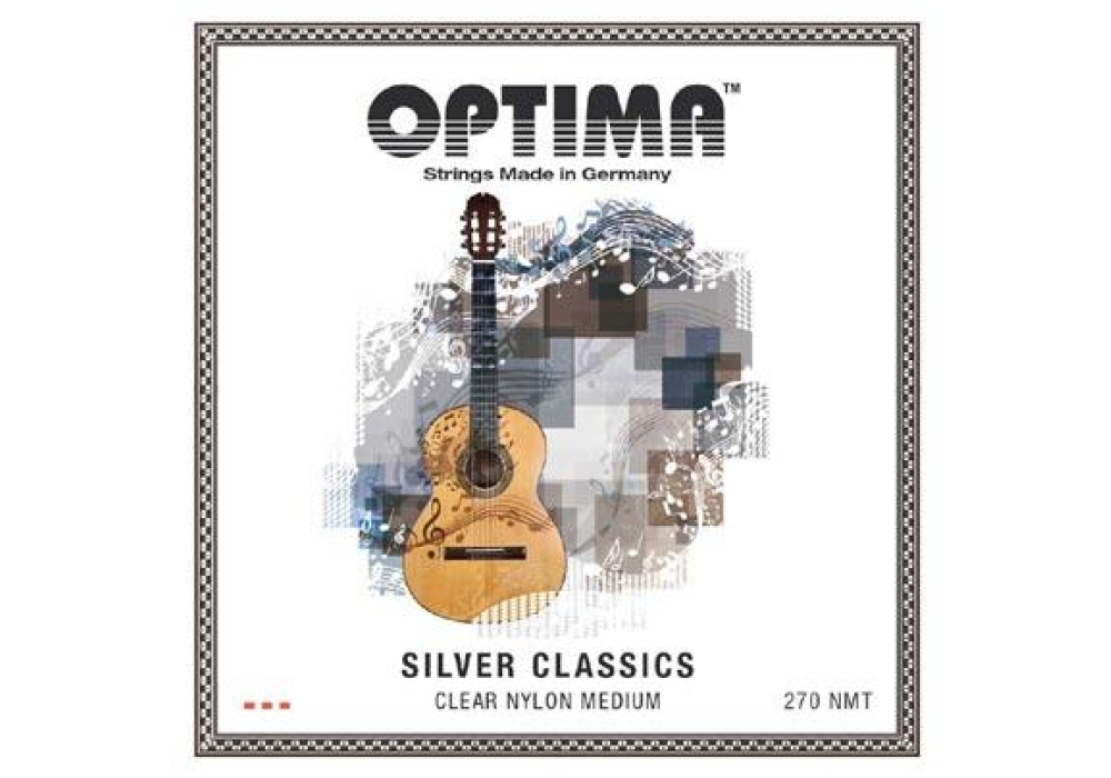 Optima Silver Classics, Clear Nylon Medium Tension