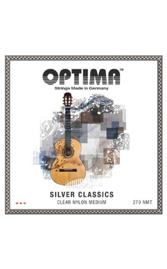 Optima Silver Classics, Clear Nylon Medium Tension