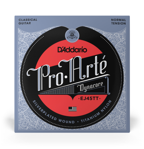 D'Addario "Pro Arte" Dynacore (EJ45TT) Normal Tension, Titanium Trebles
