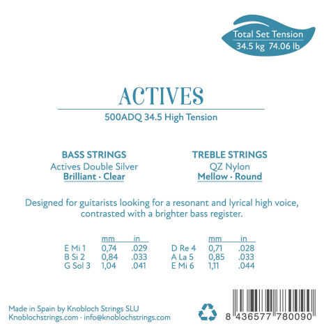 Knobloch "Actives" Double Silver QZ Nylon High Tension 500ADQ