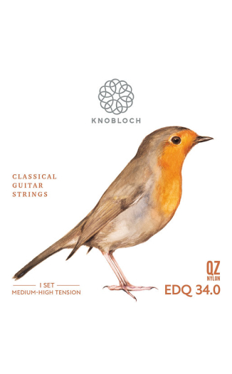 Knobloch "Erithacus" Double Silver QZ Nylon Medium-High Tension EDQ34.0