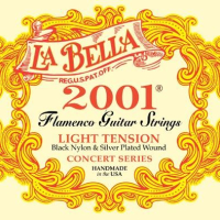 La Bella "2001" Flamenco (black trebles) Light Tension