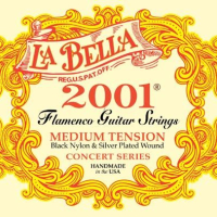 La Bella "2001" Flamenco (black trebles) Medium Tension