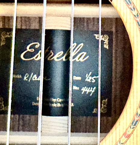 2025 Candelas Guitars Estrella Cedar Indian Rosewood