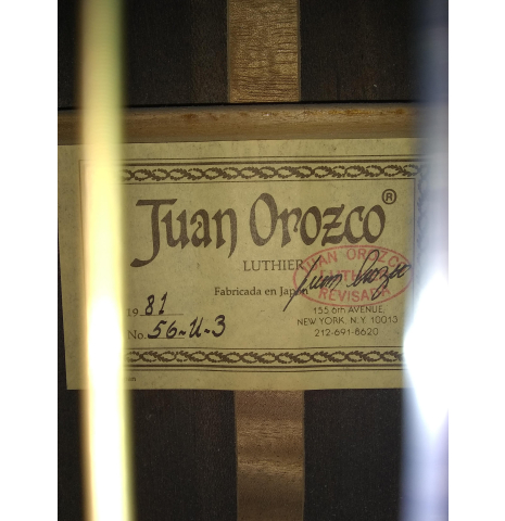 1981 Juan Orozco 56-u-3 Cedar Rosewood