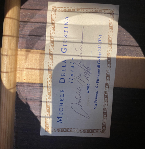 1996 Michele Della Guistina liutaio spruce Indian Rosewood 1996 Michele Della Guistina liutaio spruce Indian Rosewood