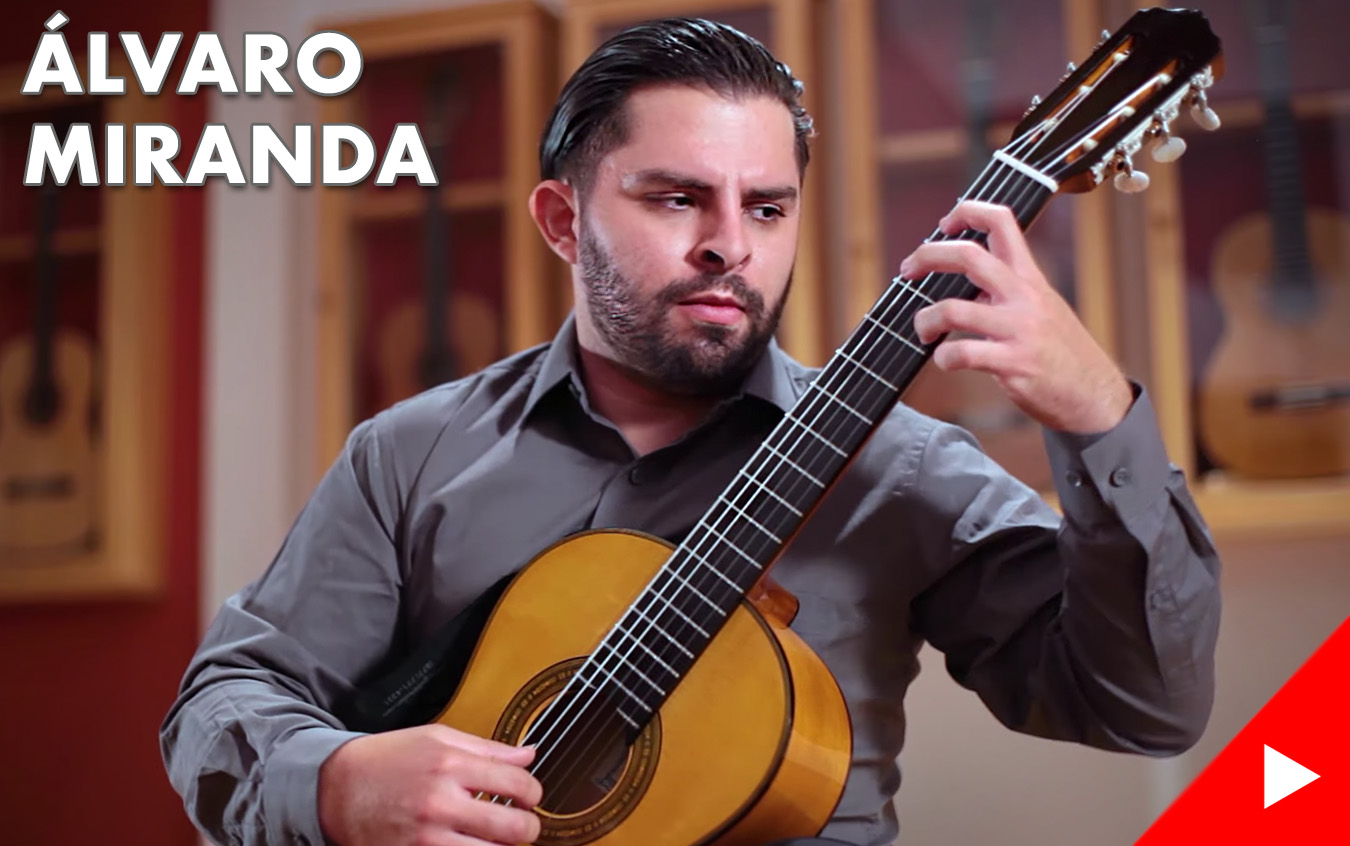 Classical Guitarist from Costa Rica, Álvaro Miranda, Records Five Videos In  the GSI Showroom.