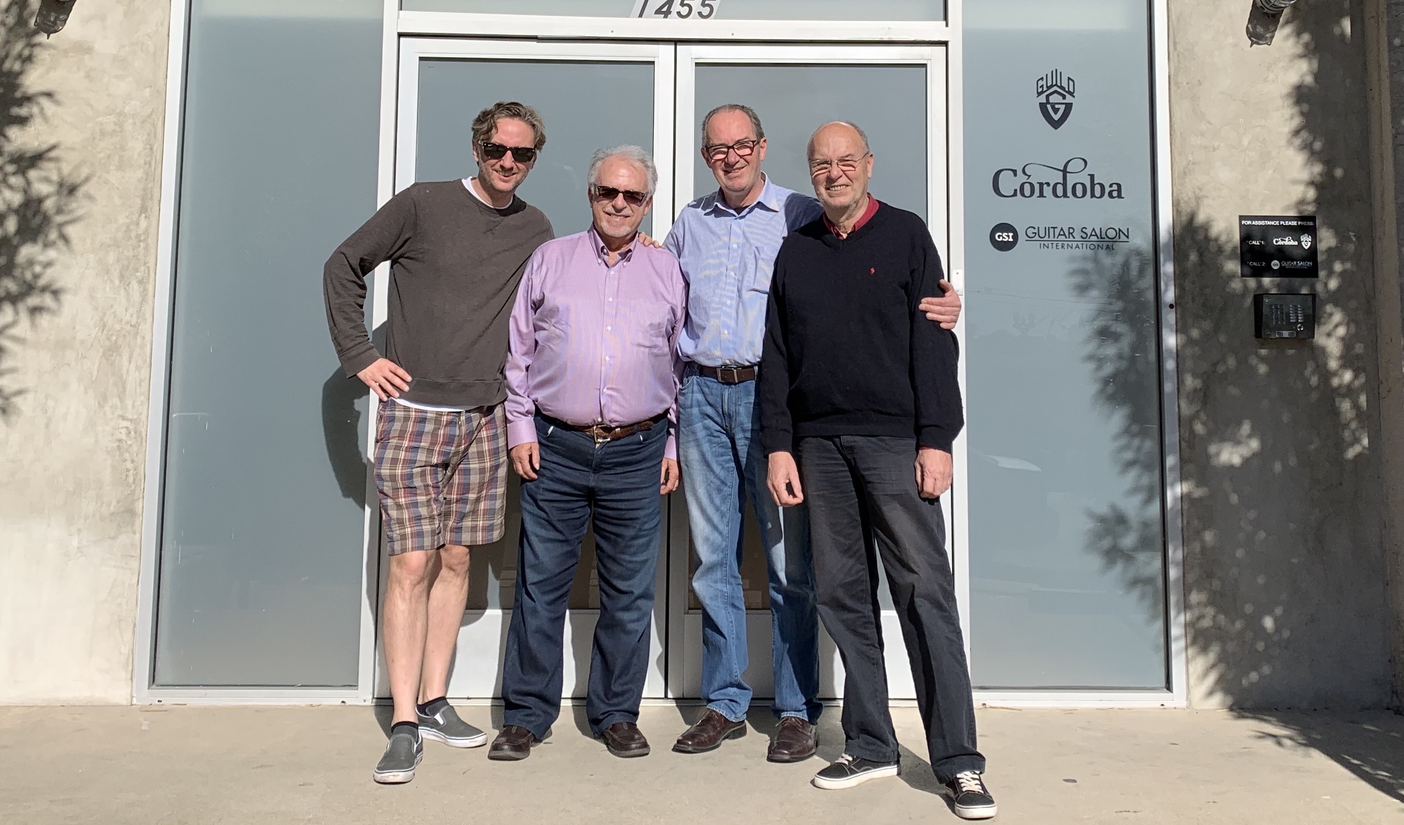 From left: David Collett, Pepe Romero Sr., Edmund Blochinger, Wolfgang Jellinghaus