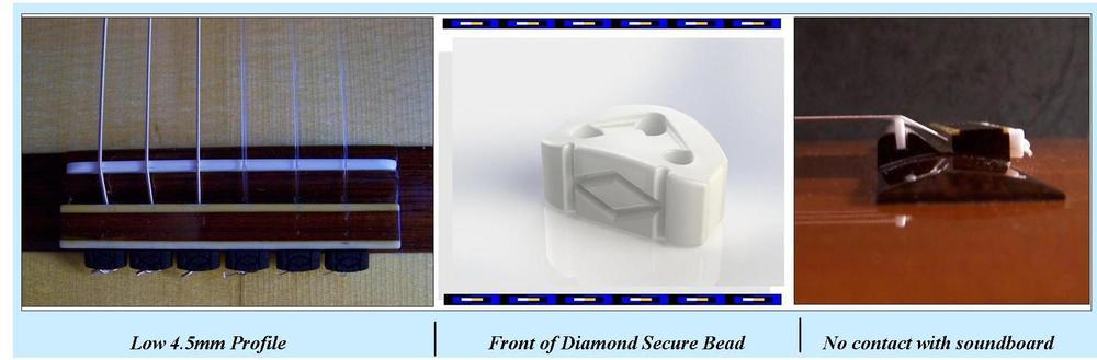 Rosette Diamond Secure Tieblock System - White