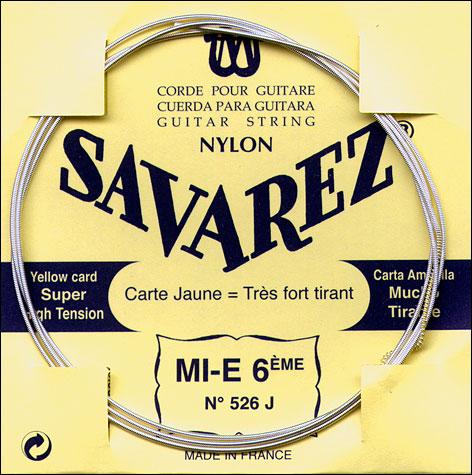Savarez "Yellow" 6/E - Package of 10 (526J)